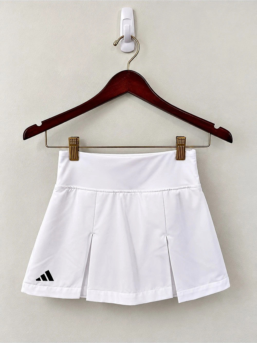 adidas Girls White Aeroready Pleated Tennis Skort Size S 9-10Y